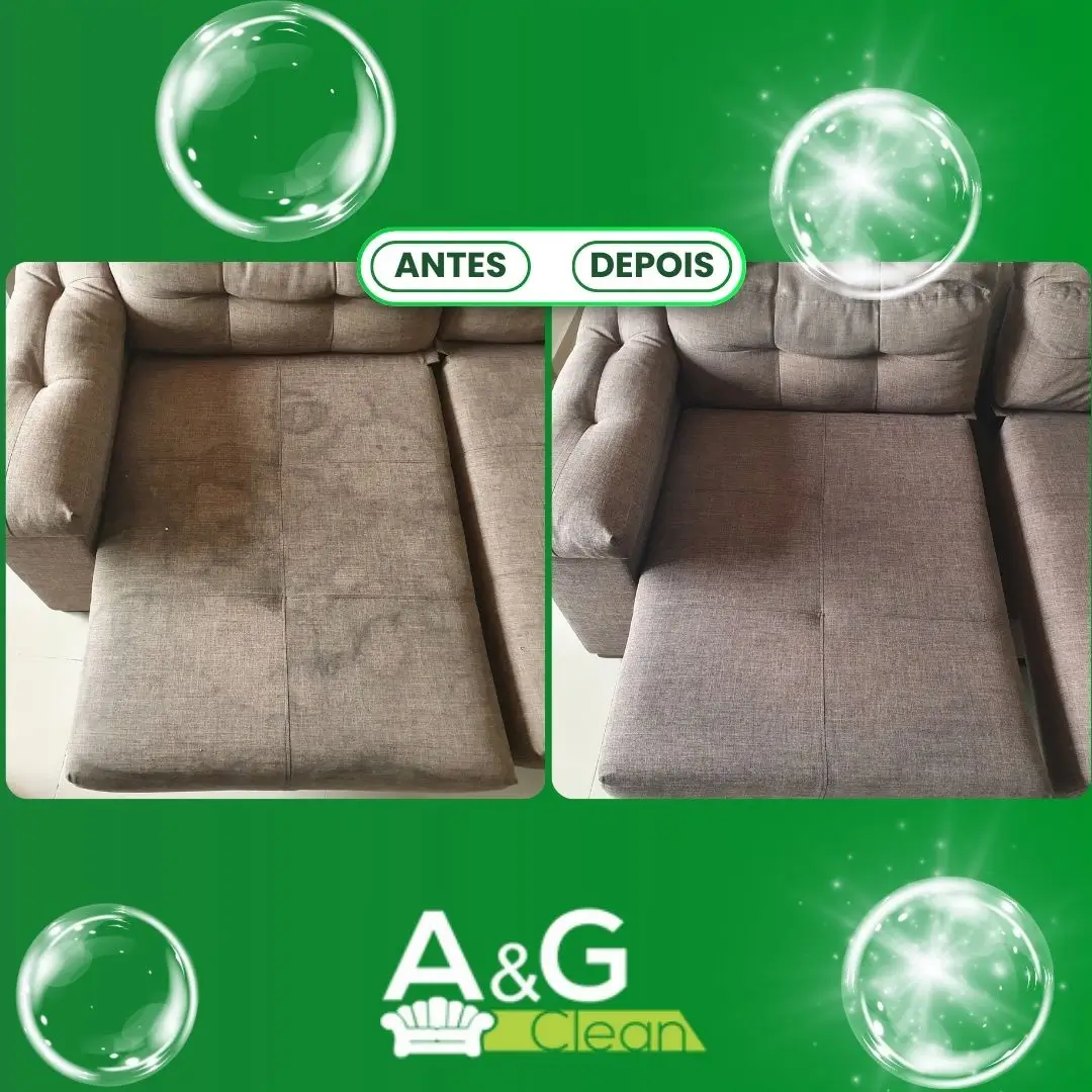 Limpeza profissional de estofados - resultado A&G Clean